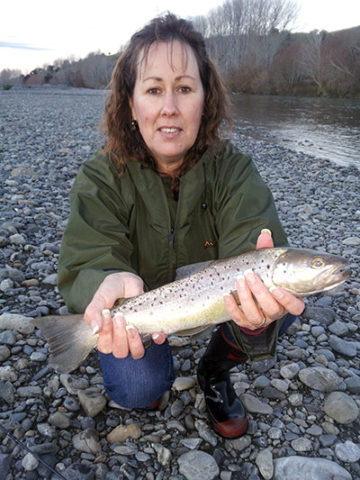 Sally with the catch of the day